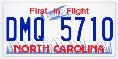 NC license plate DMQ5710