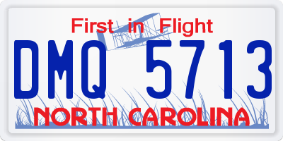 NC license plate DMQ5713