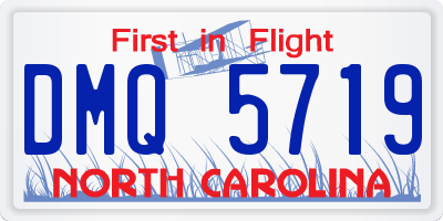 NC license plate DMQ5719