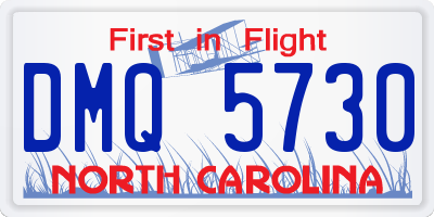 NC license plate DMQ5730