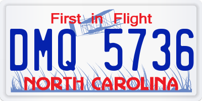 NC license plate DMQ5736