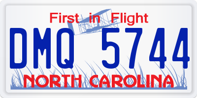 NC license plate DMQ5744