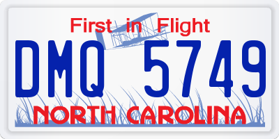 NC license plate DMQ5749