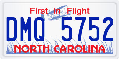 NC license plate DMQ5752