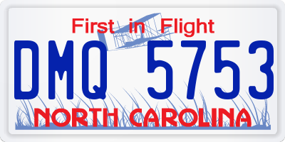 NC license plate DMQ5753