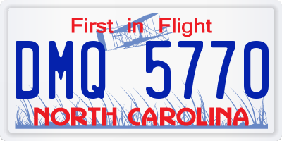 NC license plate DMQ5770