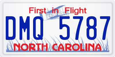NC license plate DMQ5787