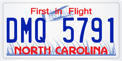 NC license plate DMQ5791