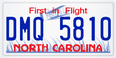 NC license plate DMQ5810