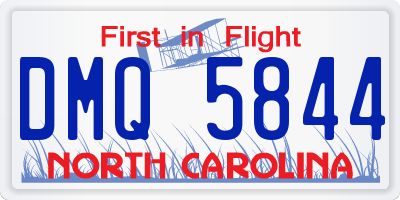 NC license plate DMQ5844