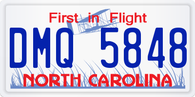 NC license plate DMQ5848