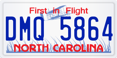 NC license plate DMQ5864