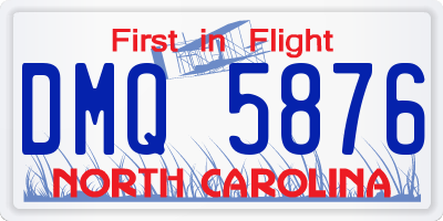 NC license plate DMQ5876