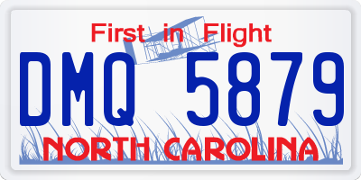 NC license plate DMQ5879
