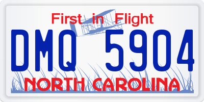 NC license plate DMQ5904