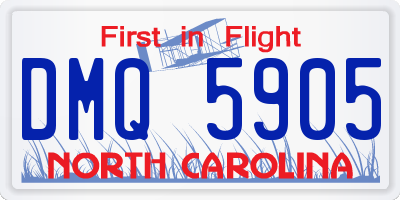 NC license plate DMQ5905