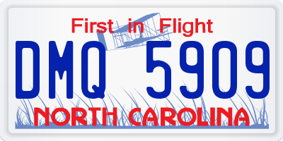NC license plate DMQ5909