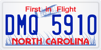NC license plate DMQ5910
