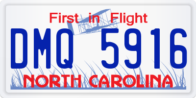 NC license plate DMQ5916