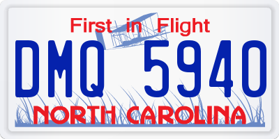 NC license plate DMQ5940