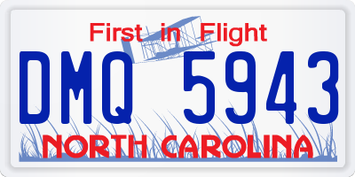NC license plate DMQ5943