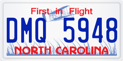 NC license plate DMQ5948