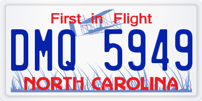 NC license plate DMQ5949
