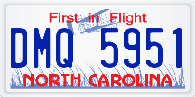 NC license plate DMQ5951