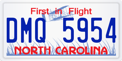 NC license plate DMQ5954
