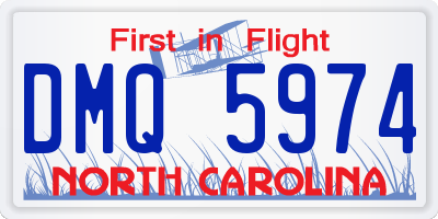 NC license plate DMQ5974