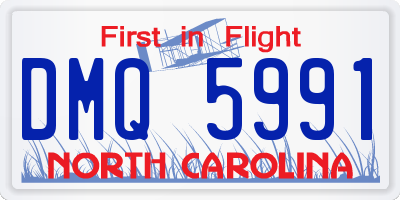 NC license plate DMQ5991