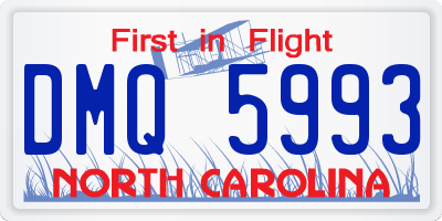 NC license plate DMQ5993