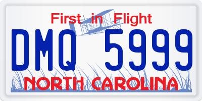 NC license plate DMQ5999