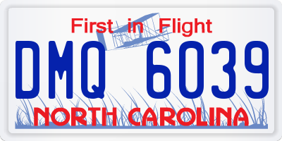 NC license plate DMQ6039