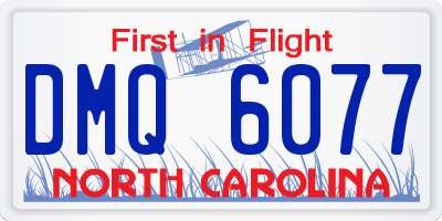 NC license plate DMQ6077
