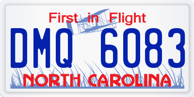 NC license plate DMQ6083