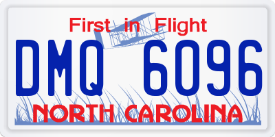 NC license plate DMQ6096