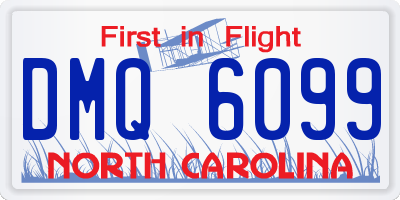 NC license plate DMQ6099