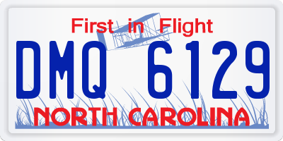 NC license plate DMQ6129