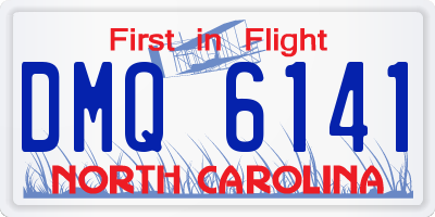 NC license plate DMQ6141