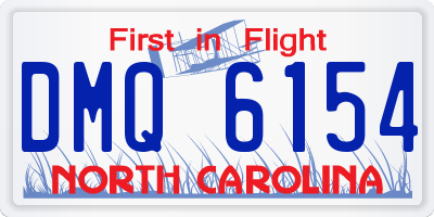 NC license plate DMQ6154