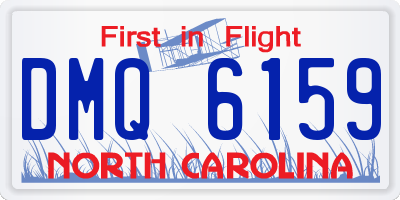 NC license plate DMQ6159