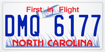 NC license plate DMQ6177