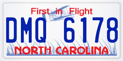 NC license plate DMQ6178