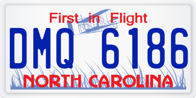 NC license plate DMQ6186