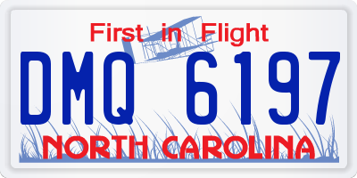 NC license plate DMQ6197