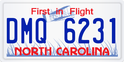NC license plate DMQ6231