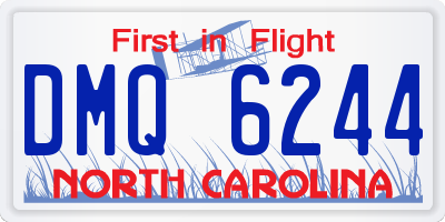 NC license plate DMQ6244