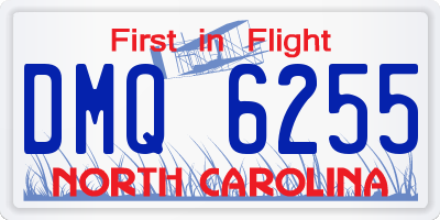 NC license plate DMQ6255