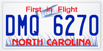 NC license plate DMQ6270